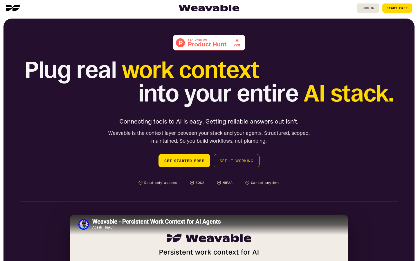 Weavable product screenshot