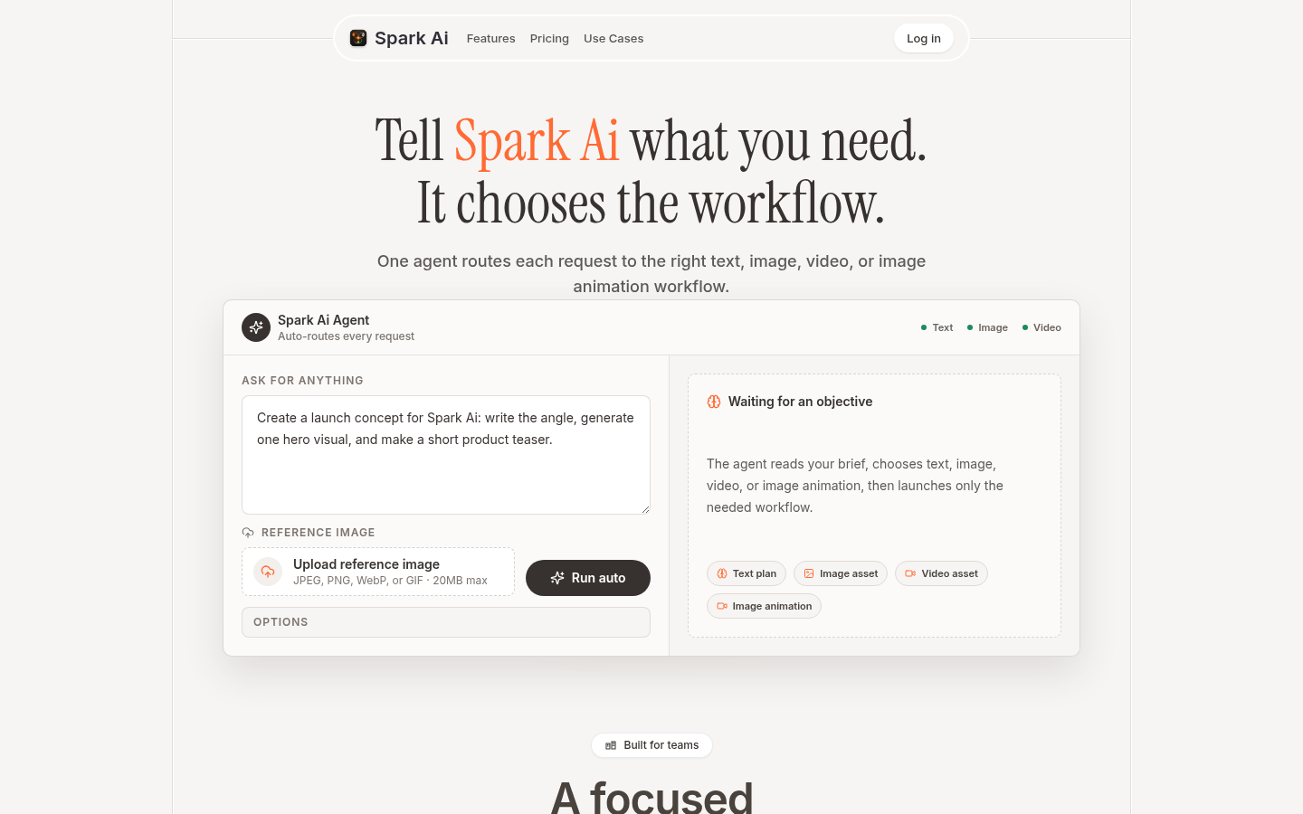 Spark Ai product screenshot