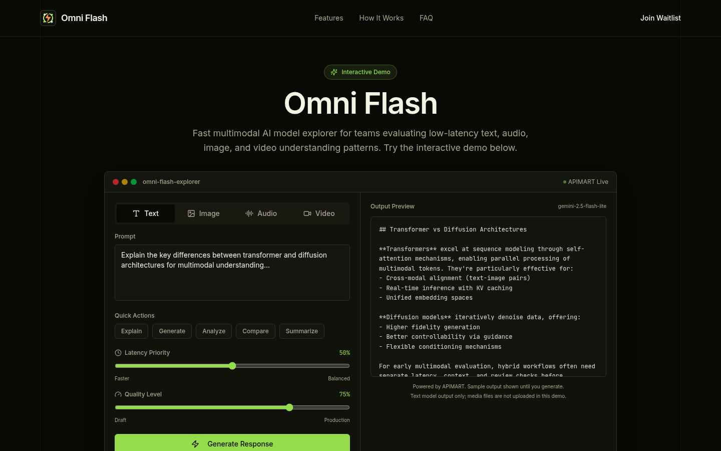 Omni Flash product screenshot