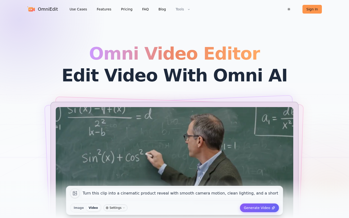 Omni Video Editor product screenshot