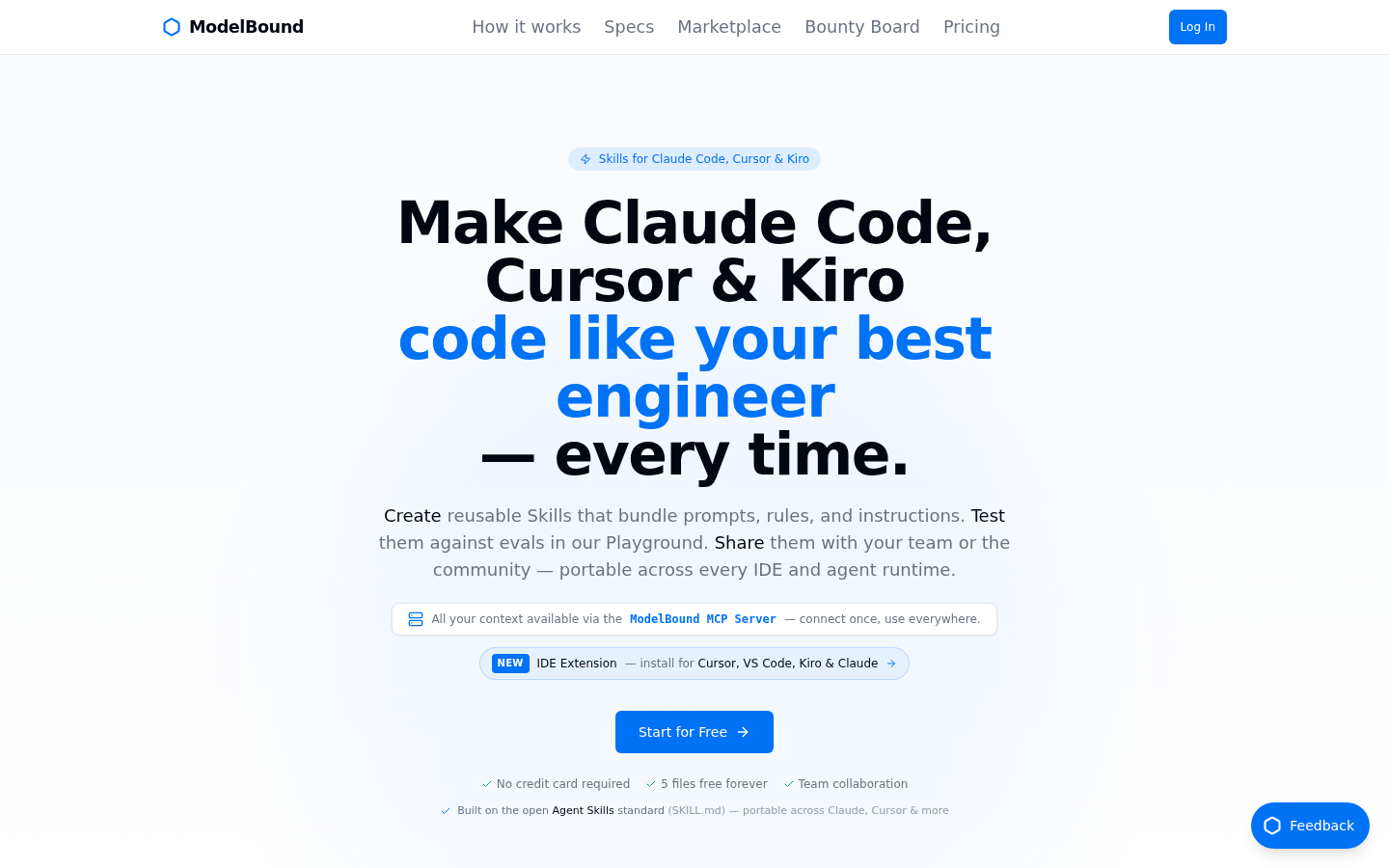 ModelBound product screenshot
