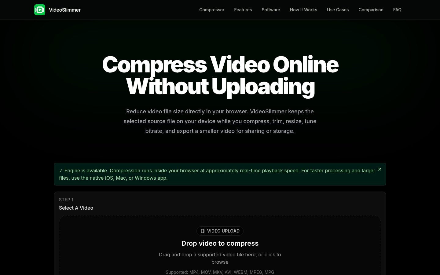 VideoSlimmer product screenshot