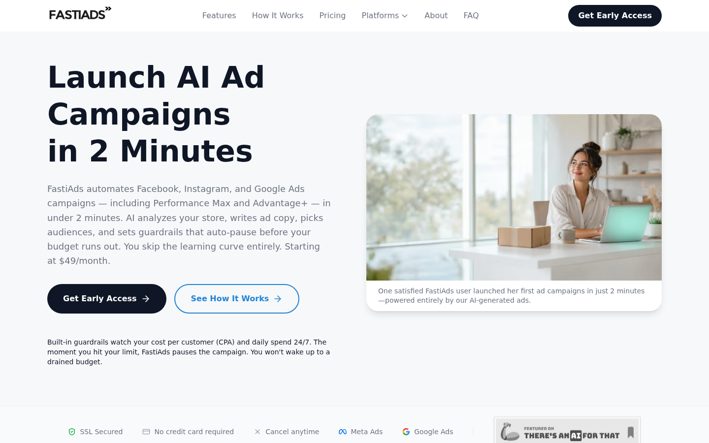 FastiAds product screenshot