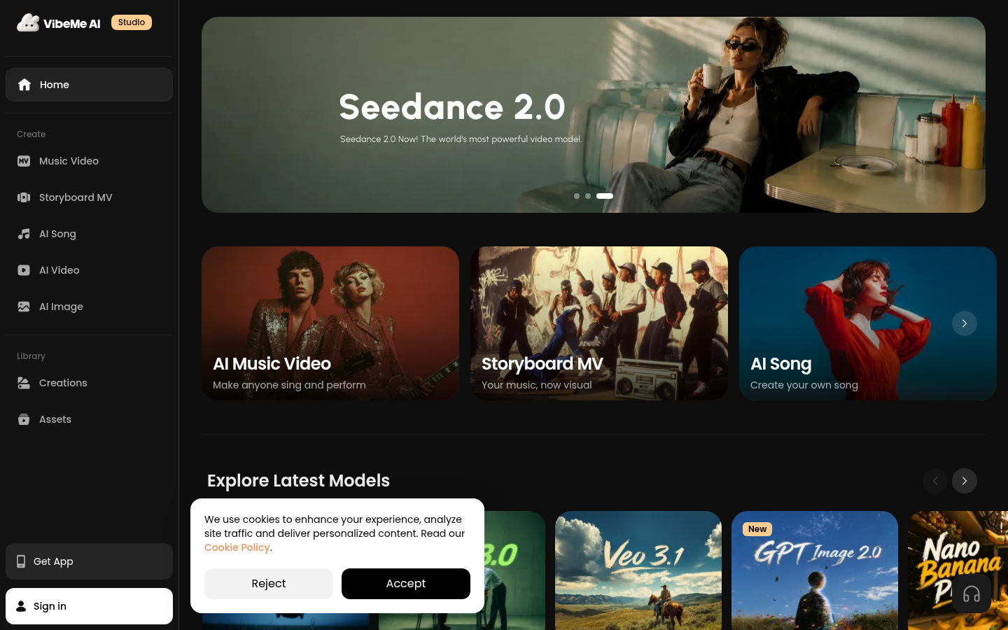 VibeMeAI product screenshot