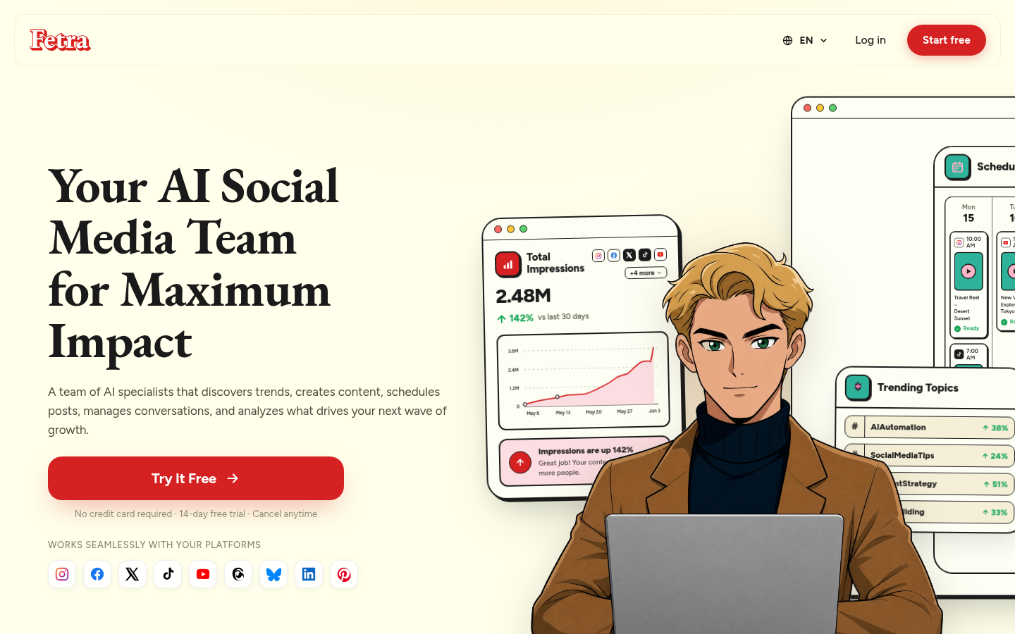 Fetra AI product screenshot