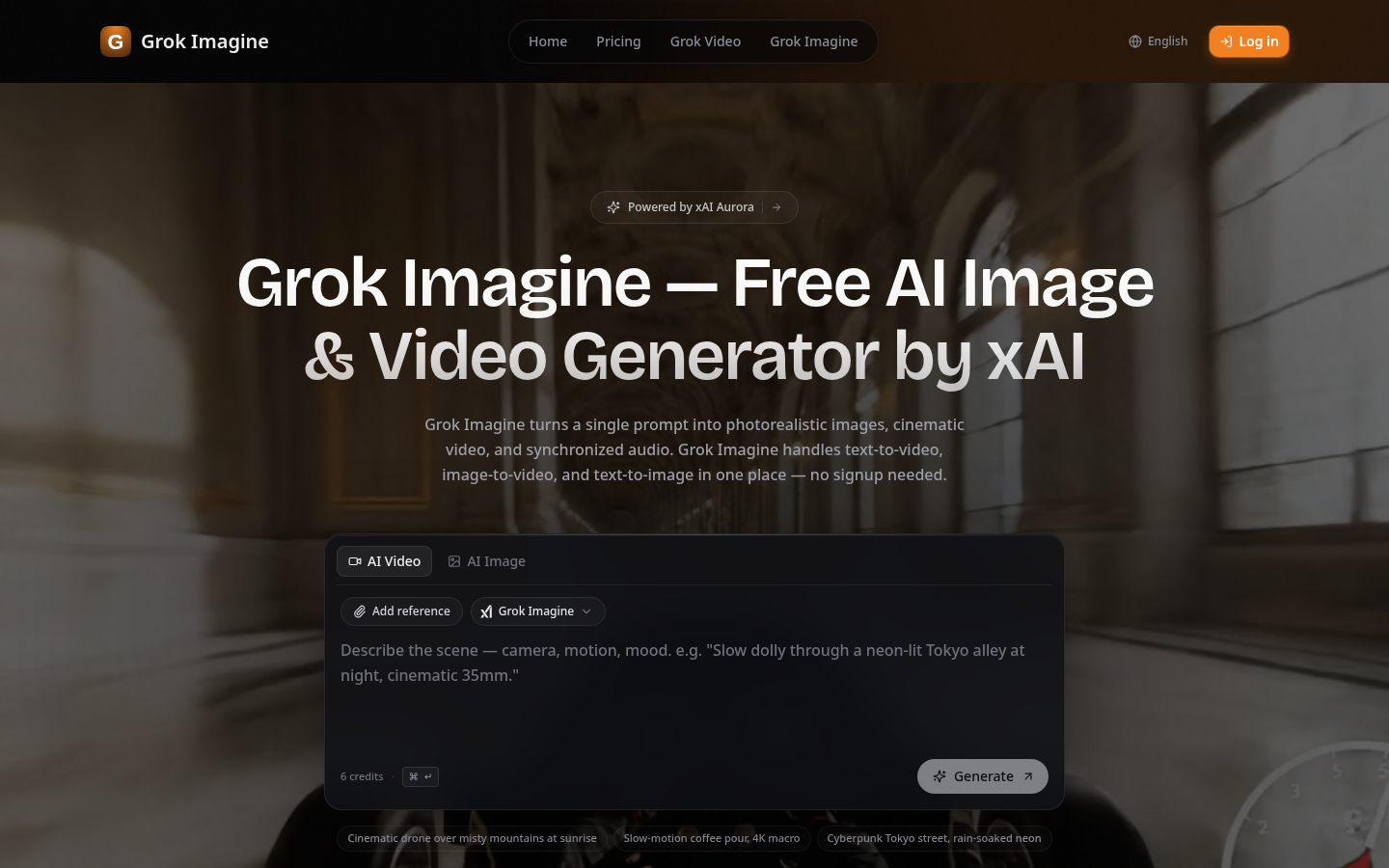 Grok Imagine product screenshot