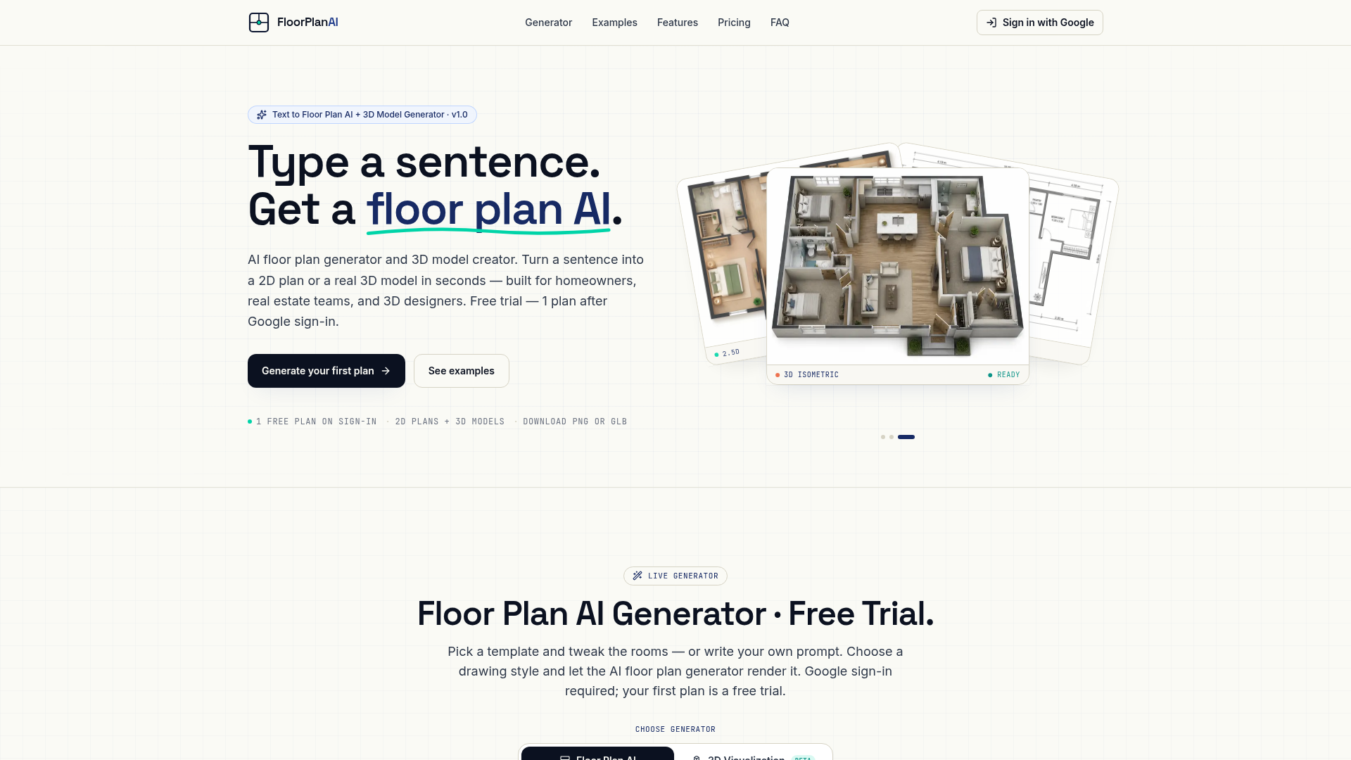 Floor Plan AI product screenshot