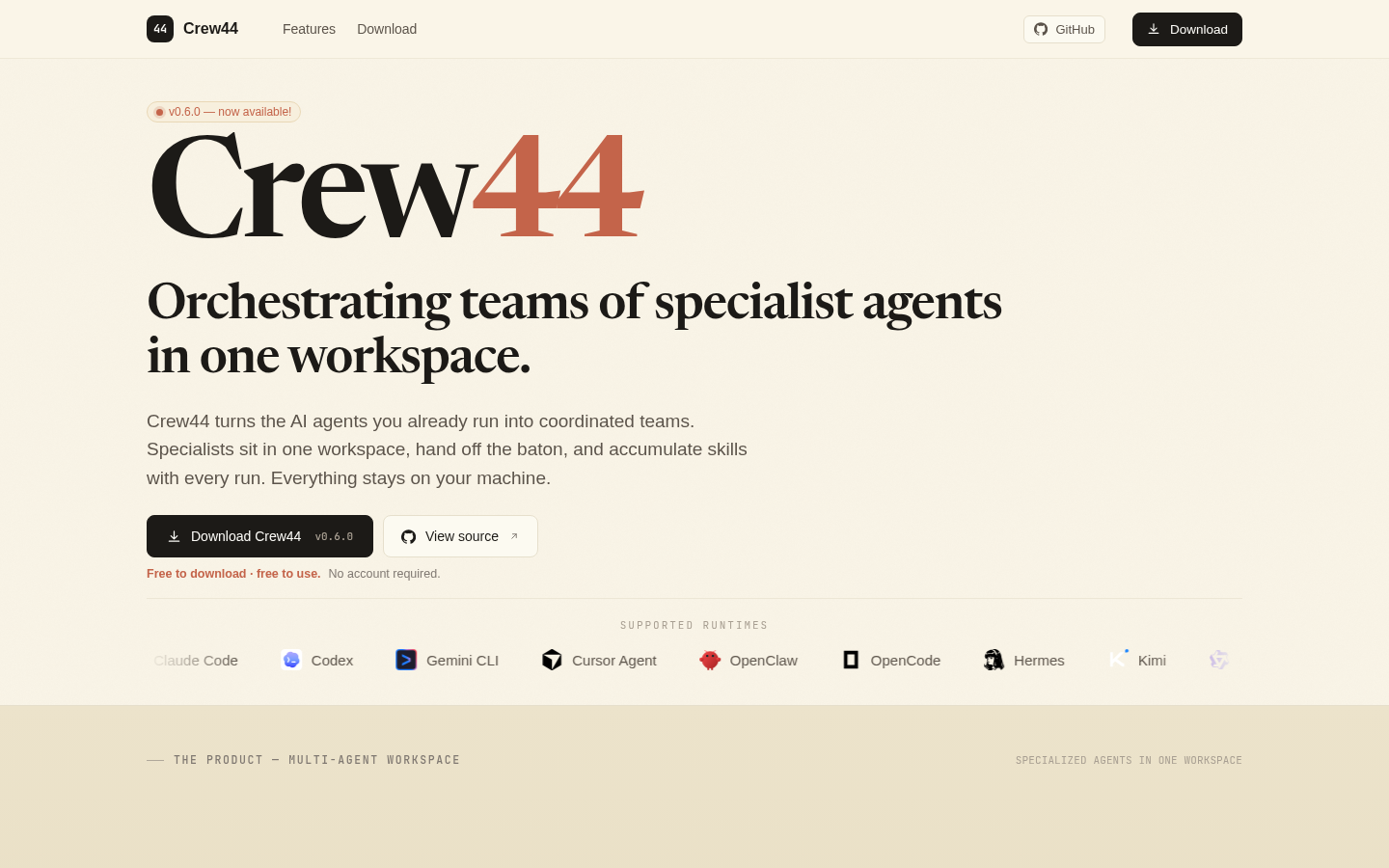 Crew44 product screenshot