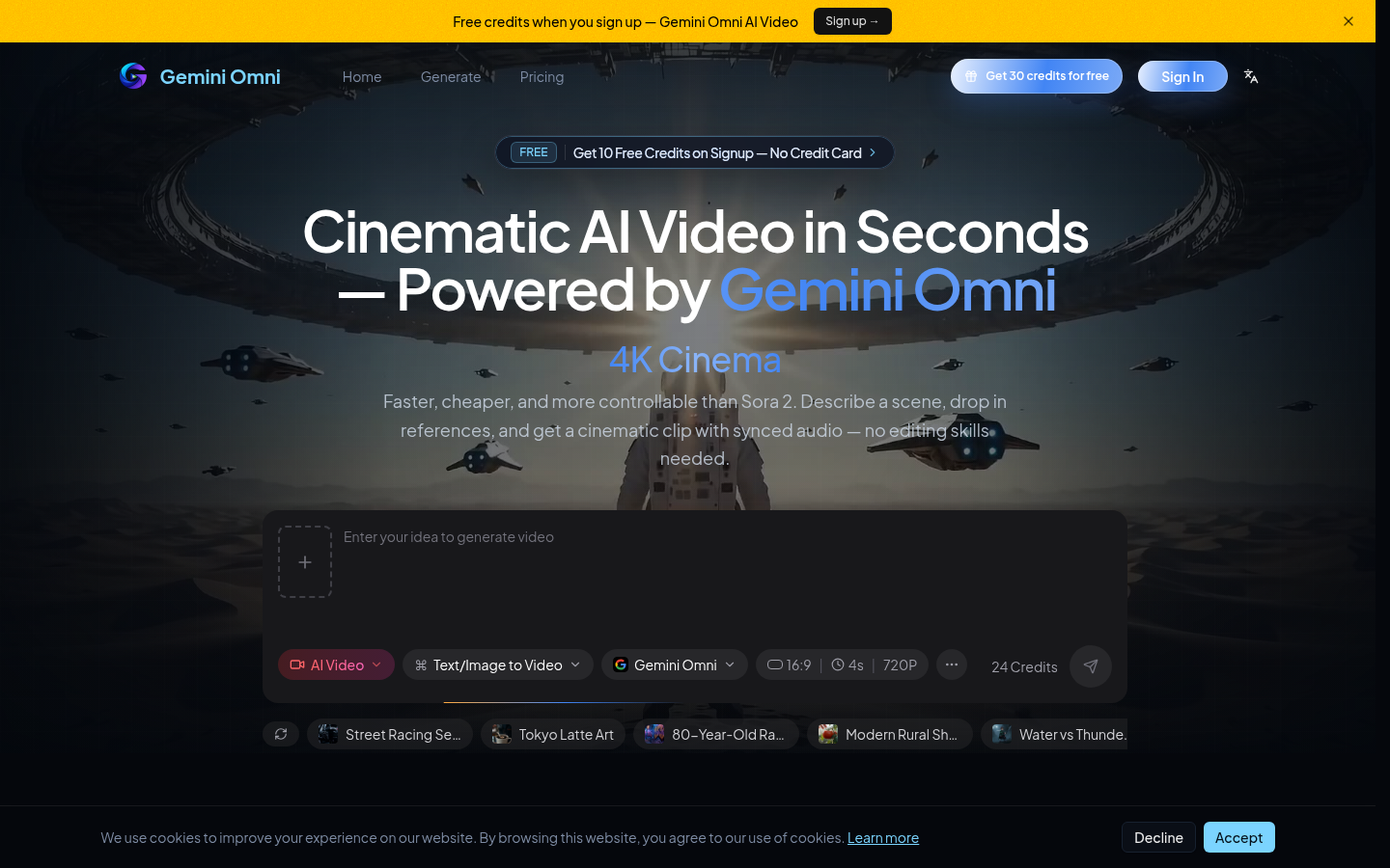 Gemini Omni AI Video Generator product screenshot