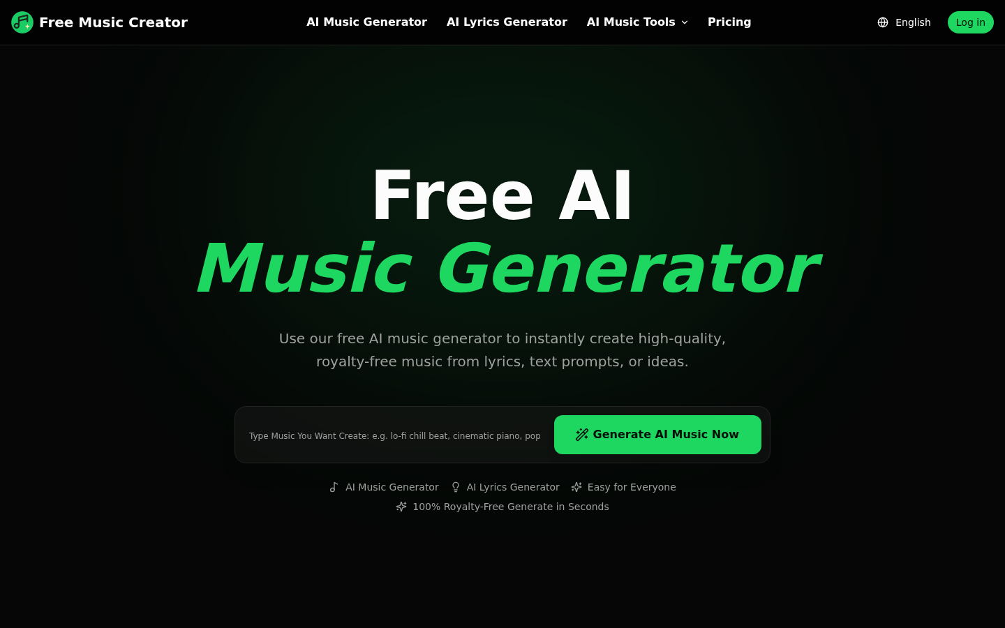 Free Music Creator AI product screenshot