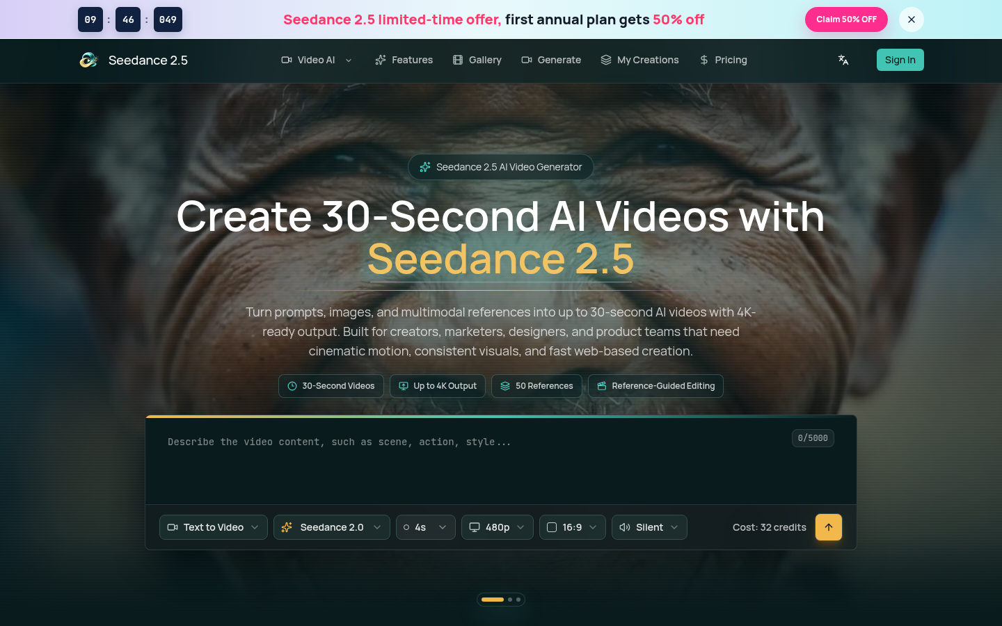 Seedance 2.5 product screenshot