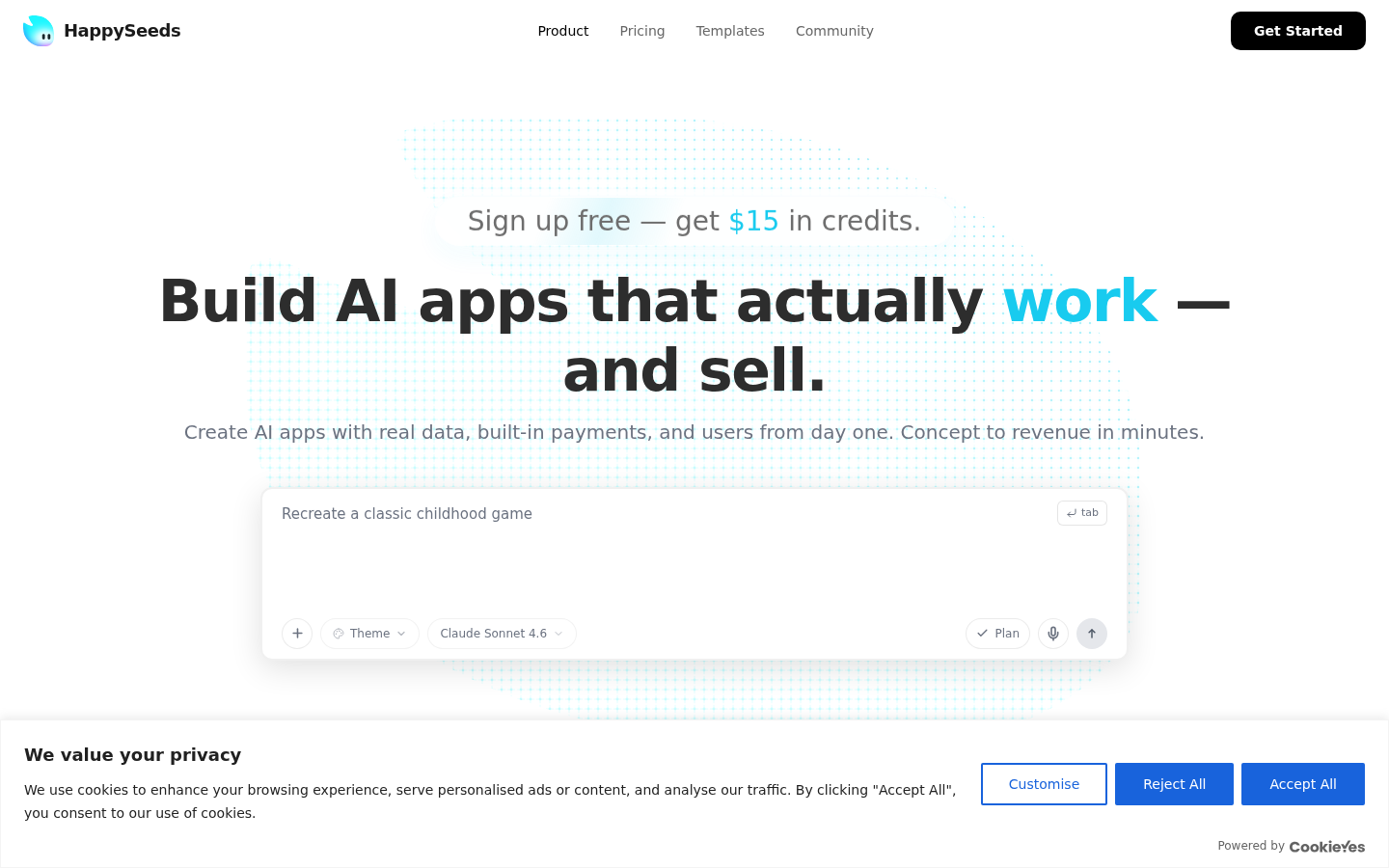 HappySeeds product screenshot