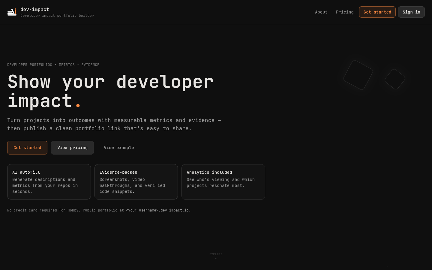 dev product screenshot