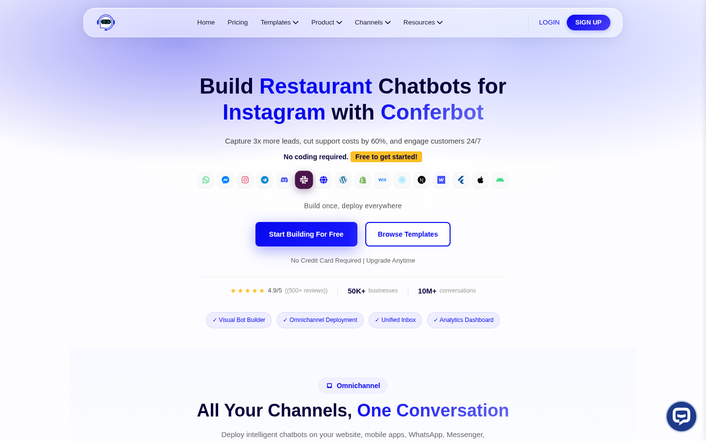 Conferbot product screenshot