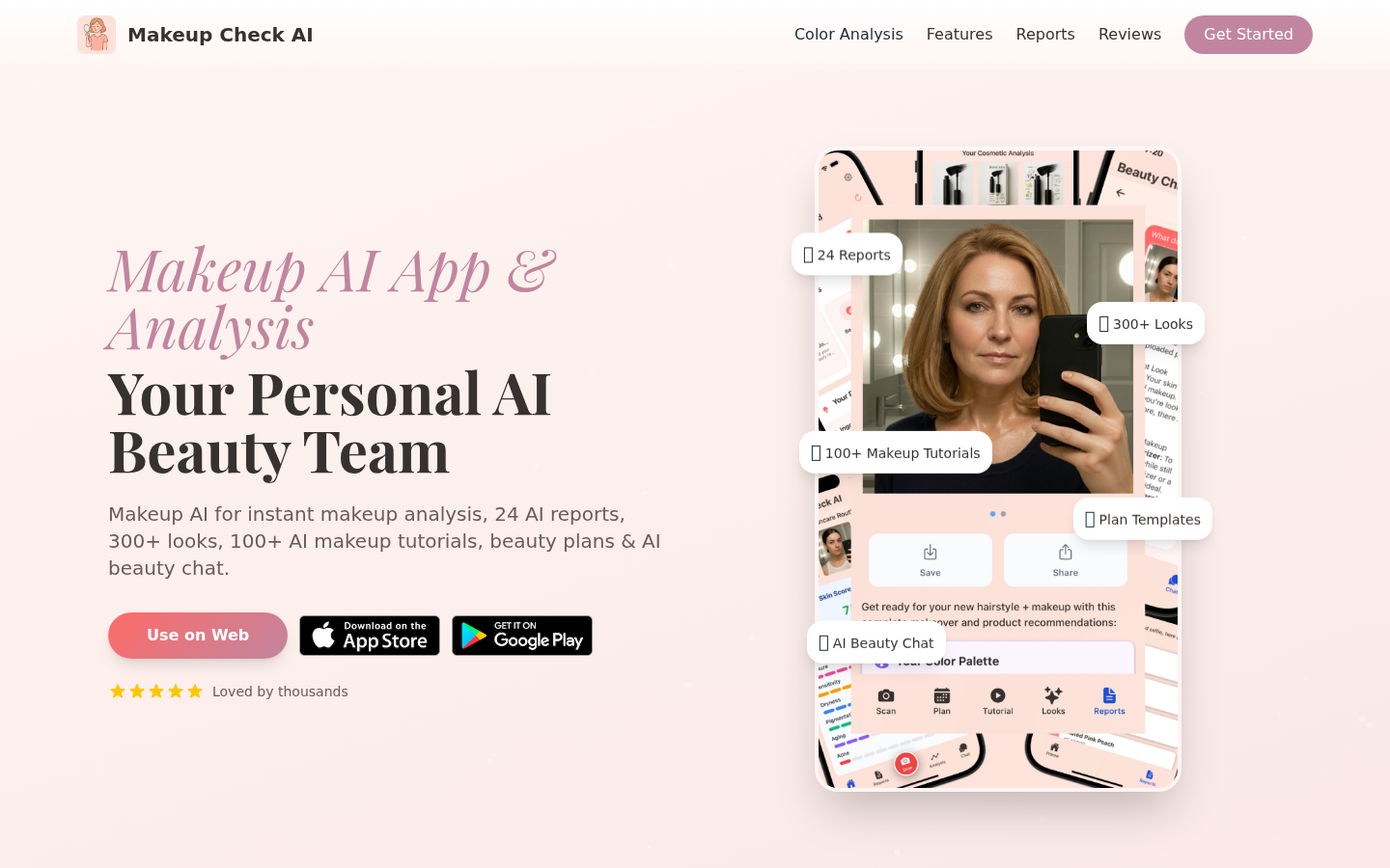 Makeup Check AI product screenshot