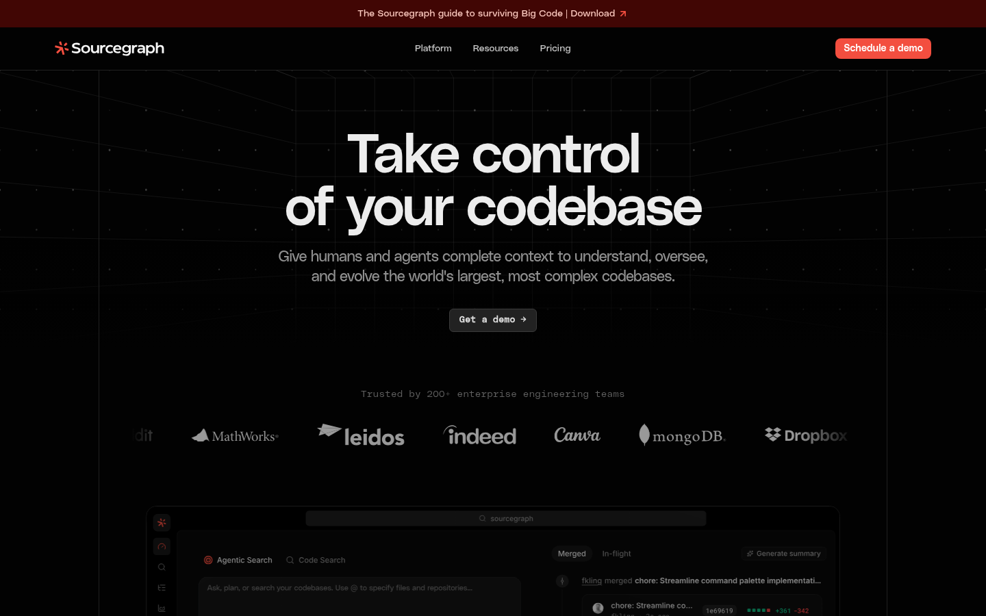Sourcegraph product screenshot