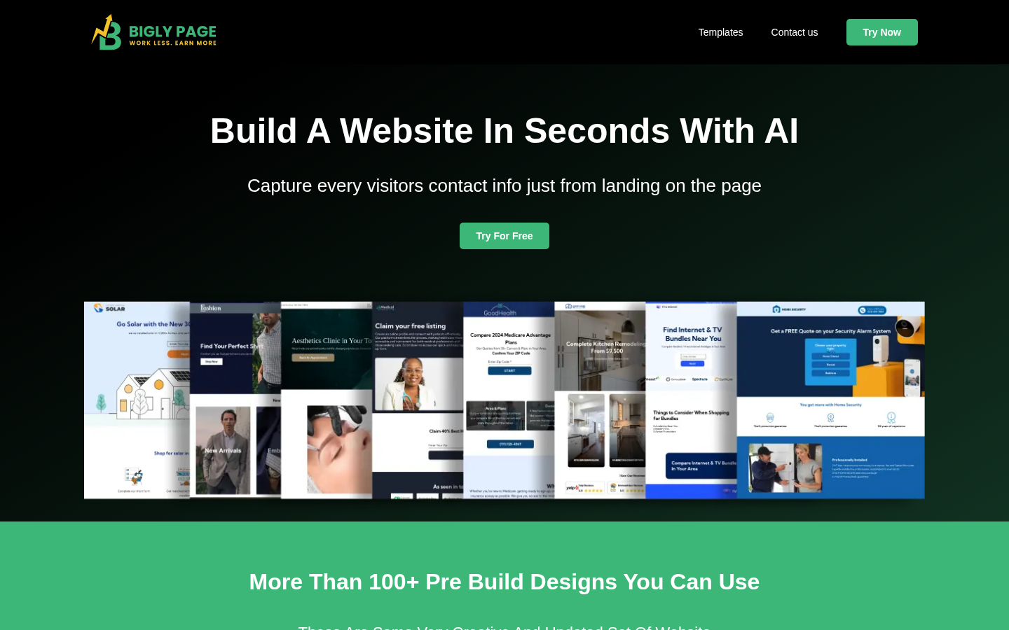 Bigly Page product screenshot
