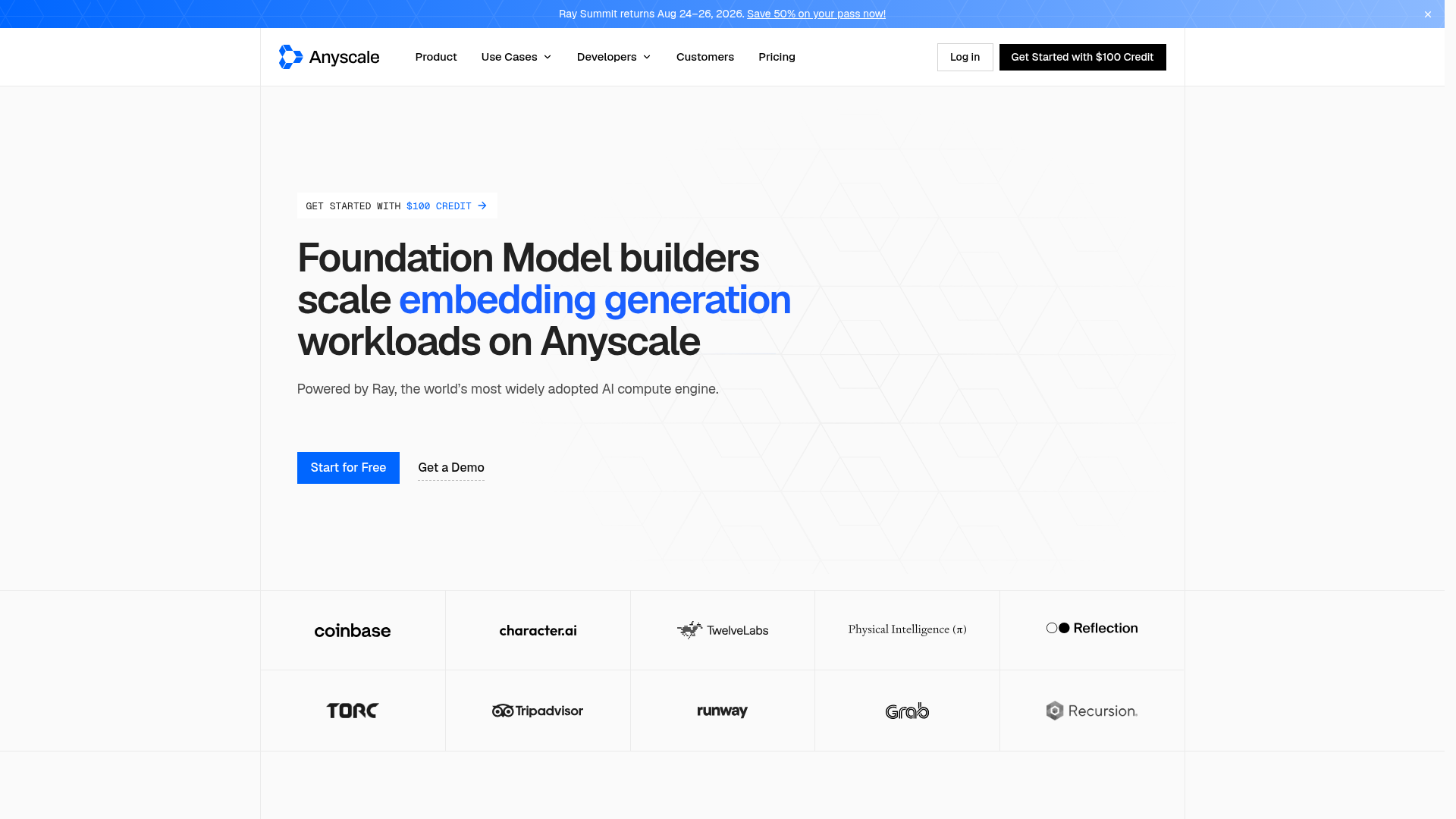 Anyscale product screenshot