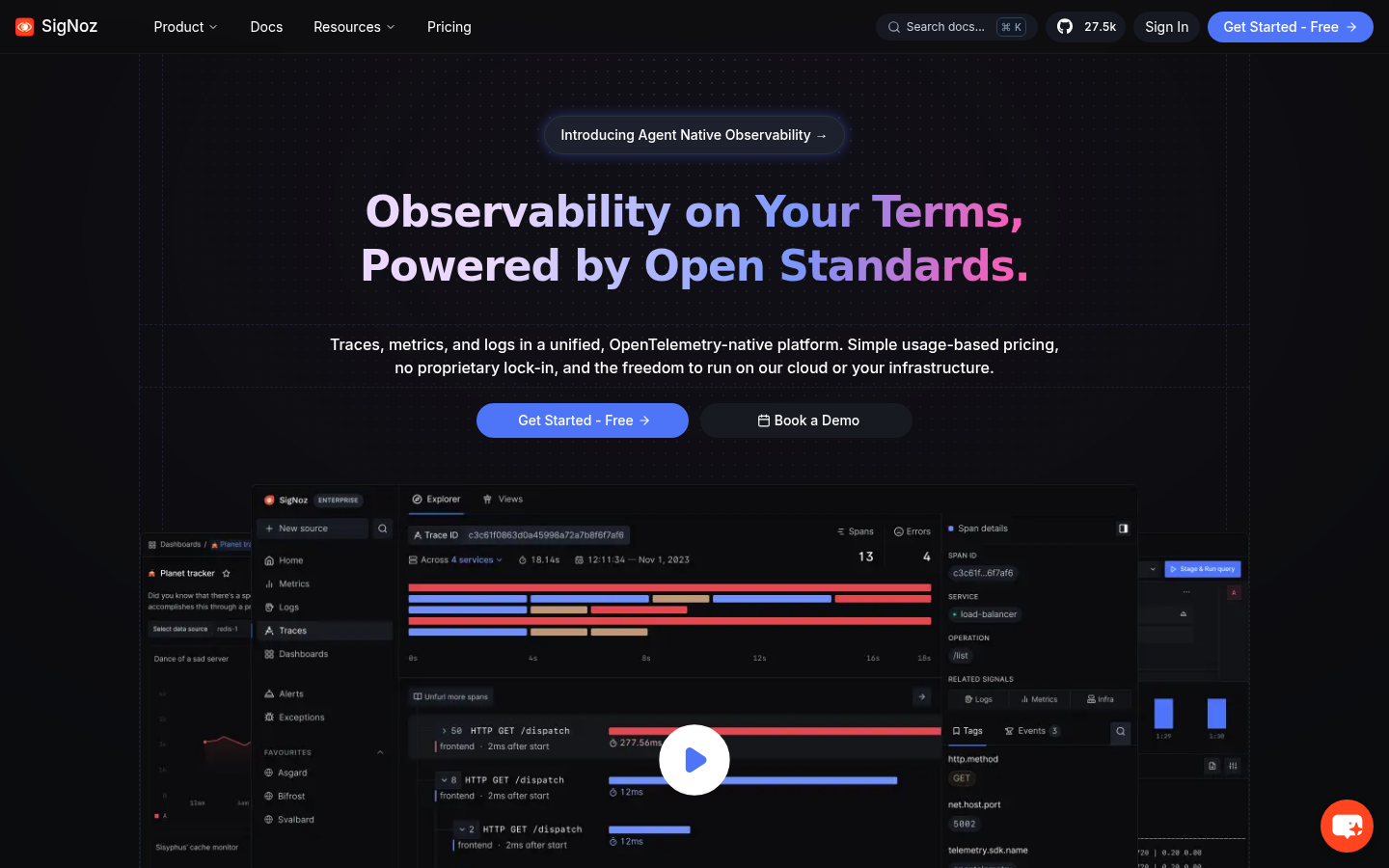 SigNoz product screenshot