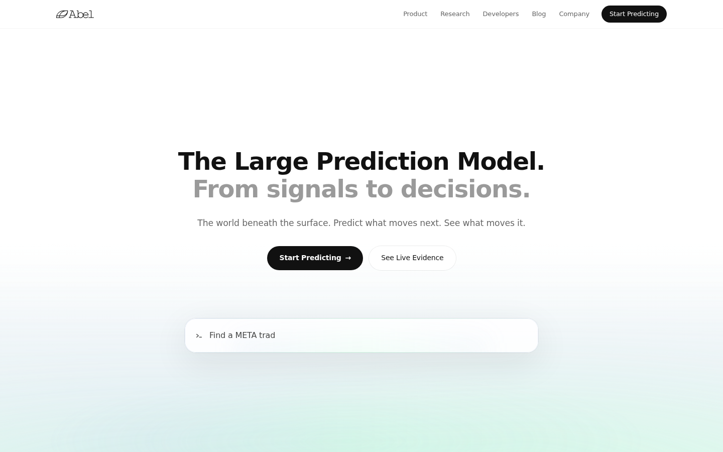 Abel product screenshot