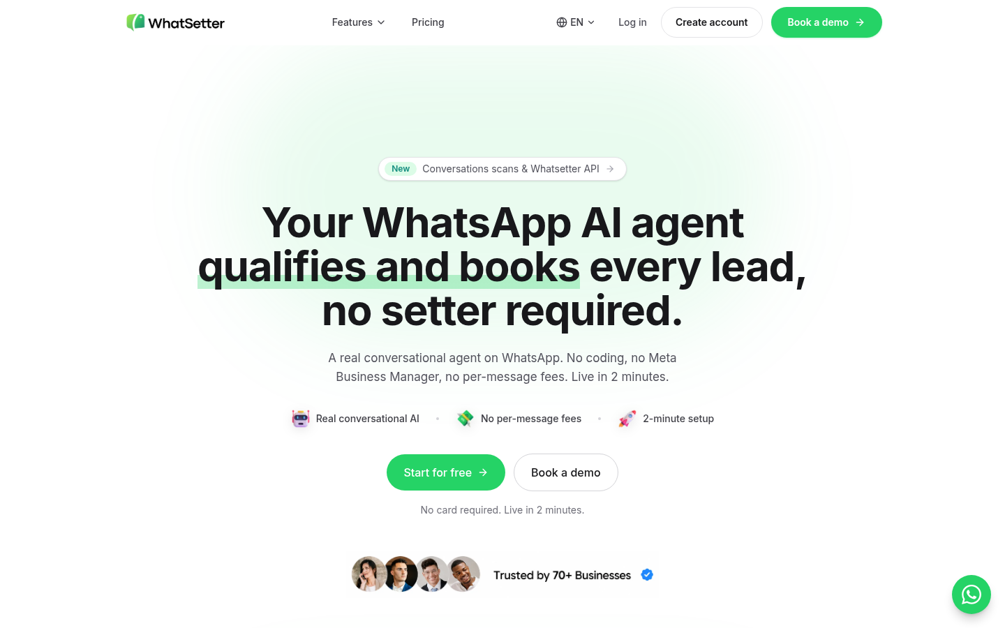 Whatsetter product screenshot