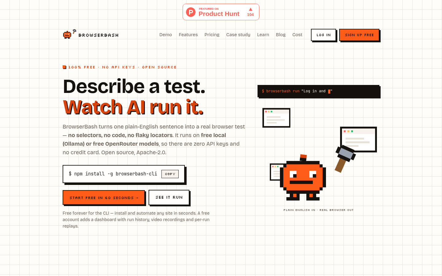BrowserBash product screenshot