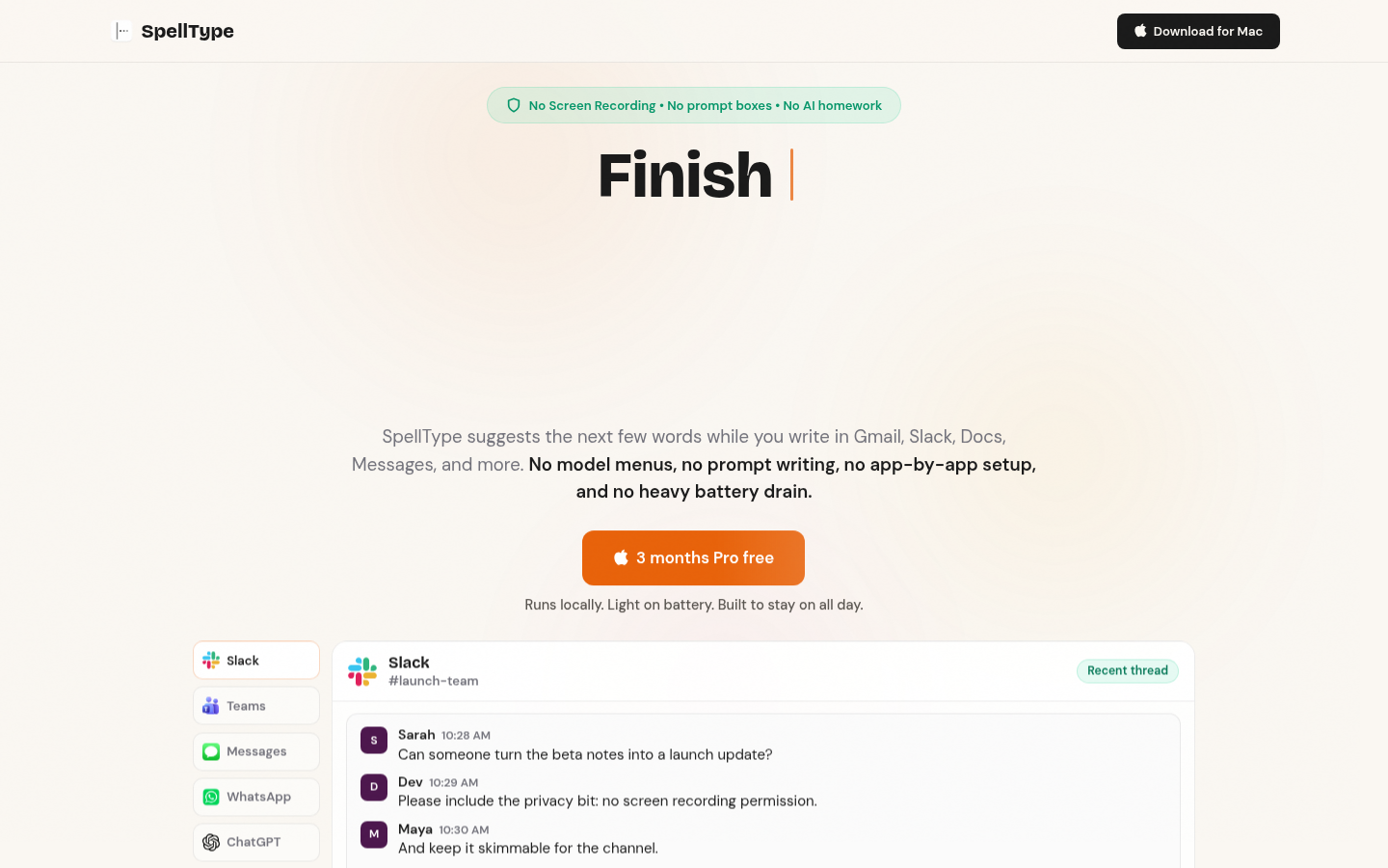 SpellType product screenshot