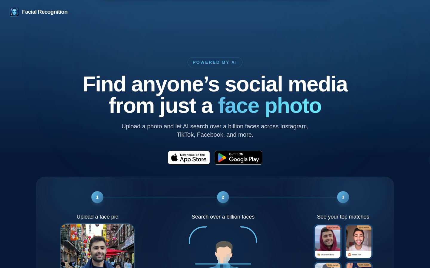FacialRecognition.app product screenshot