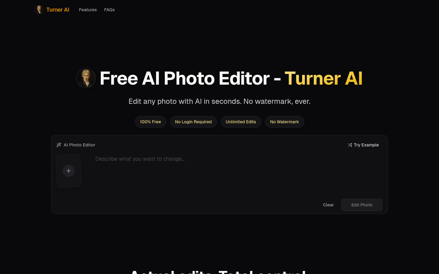 Turner AI product screenshot