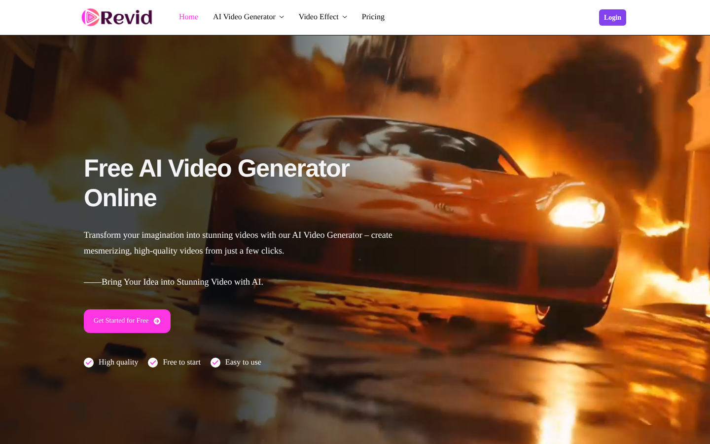 Revid product screenshot