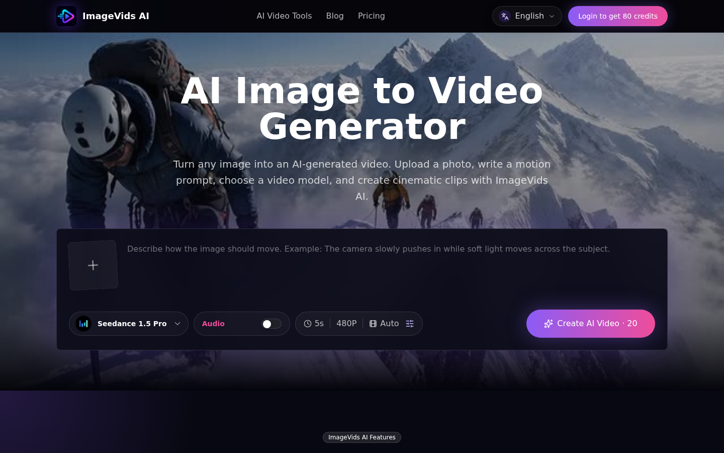 ImageVids AI product screenshot