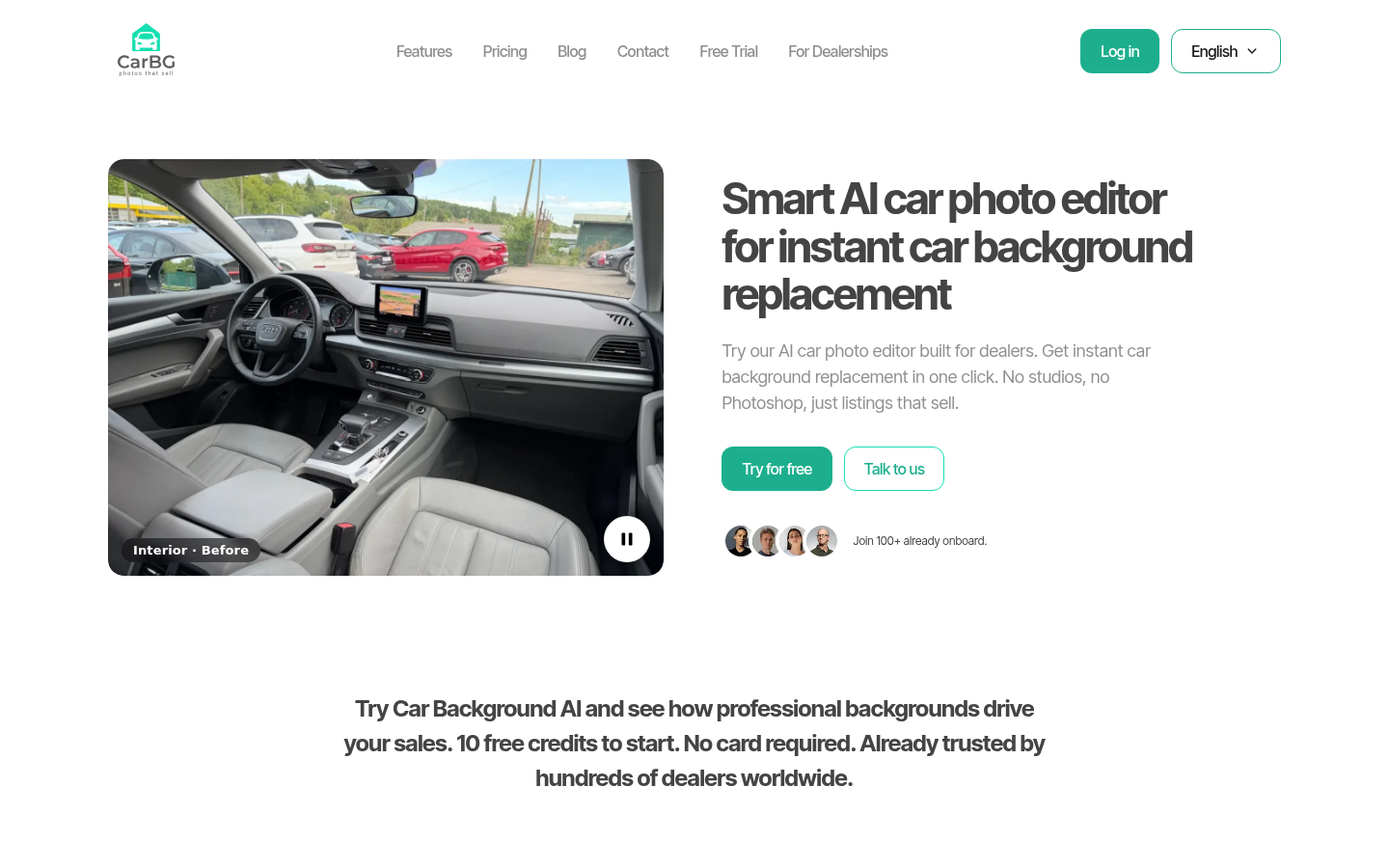 Car Background AI product screenshot