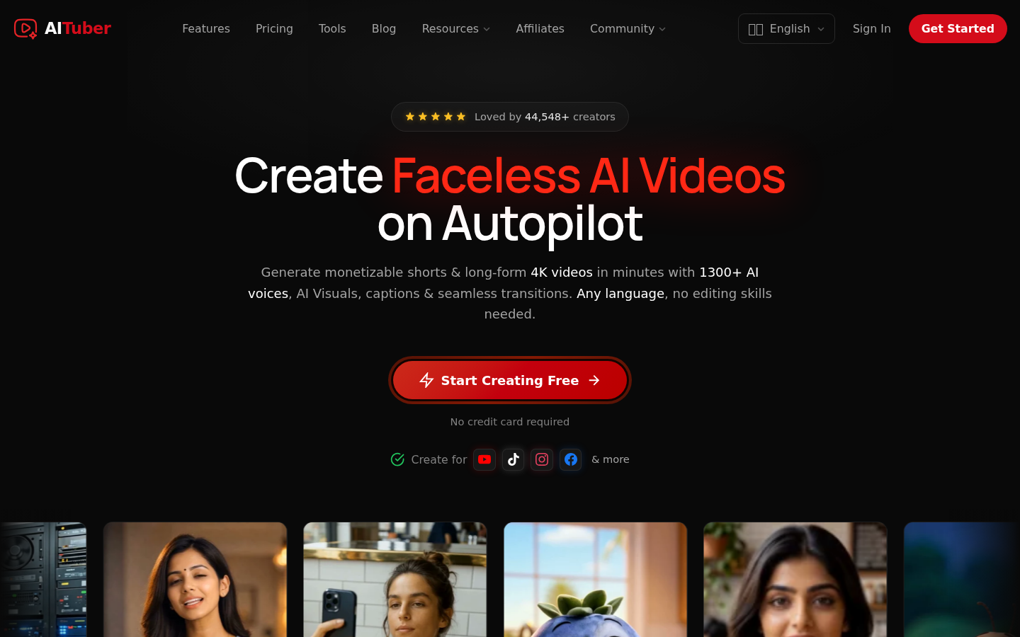 AITuber product screenshot