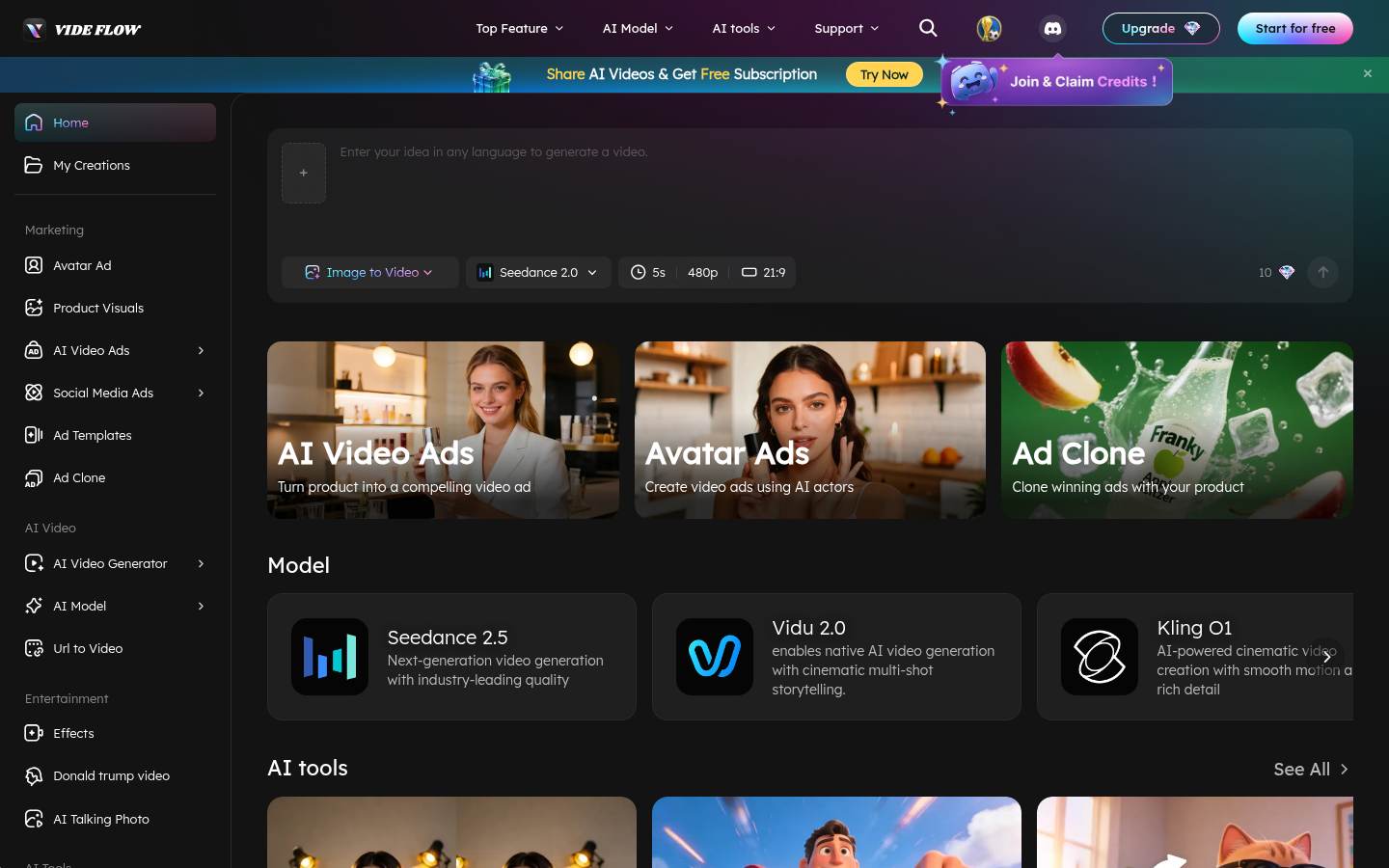 Videflow.ai product screenshot