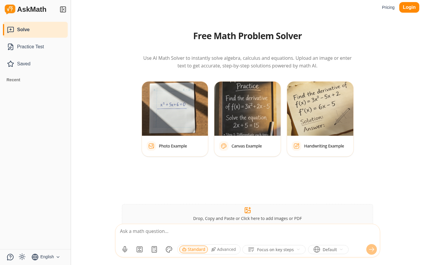 AskMath product screenshot