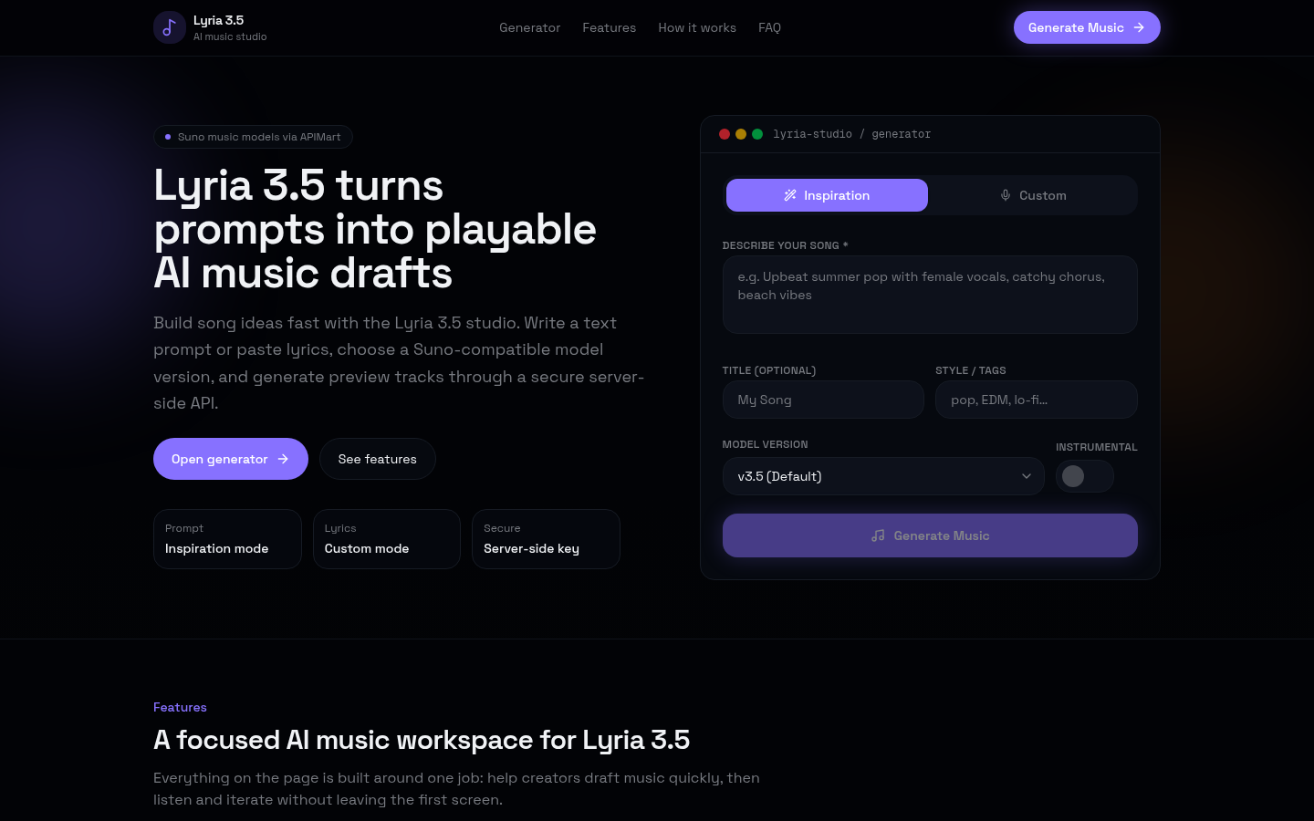 Lyria 3.5 product screenshot