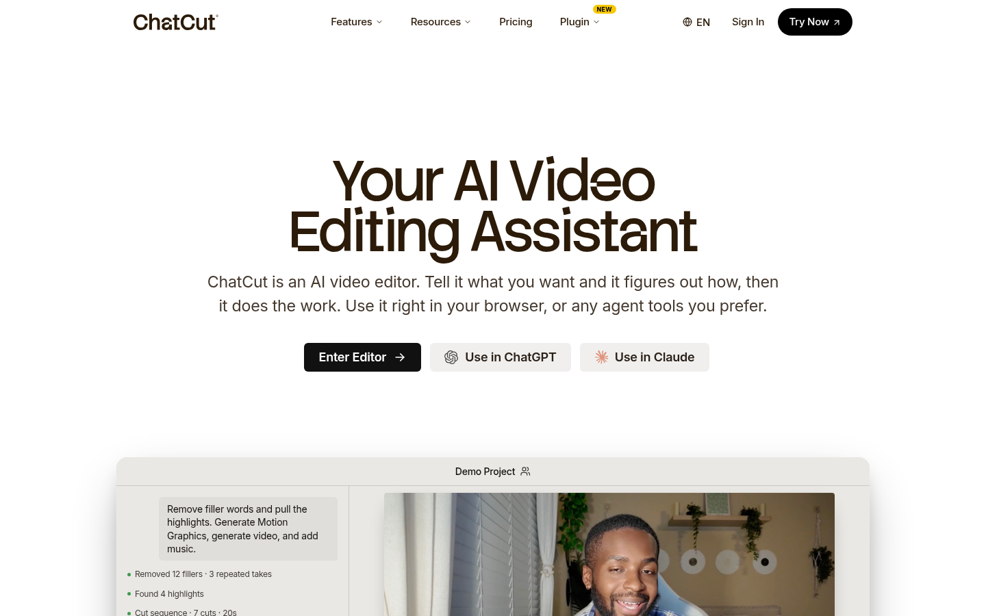 ChatCut product screenshot