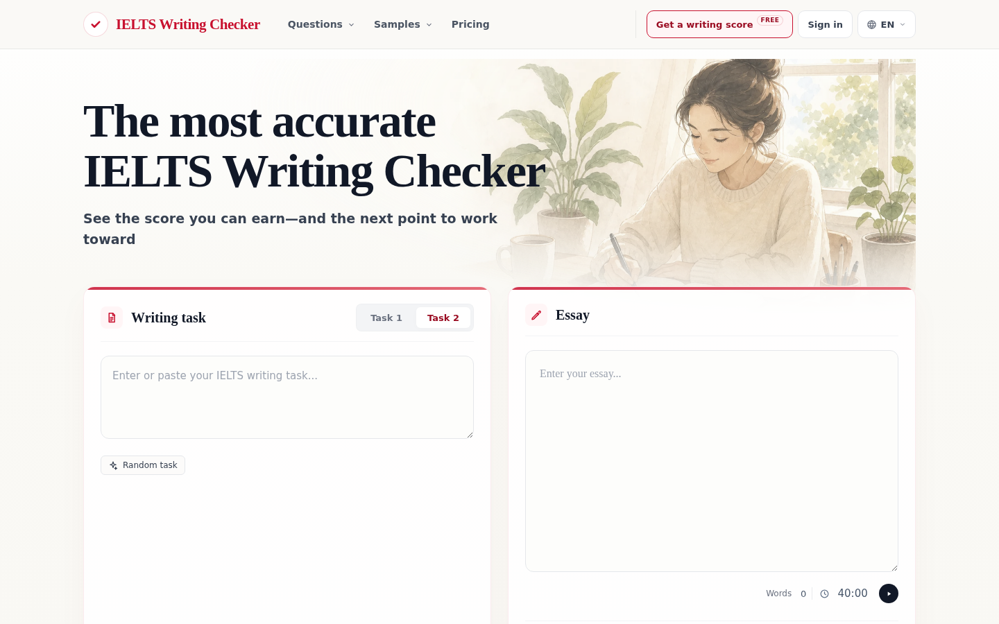 ielts writing checker product screenshot