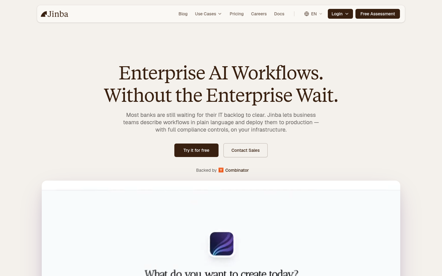 Jinba Flow product screenshot