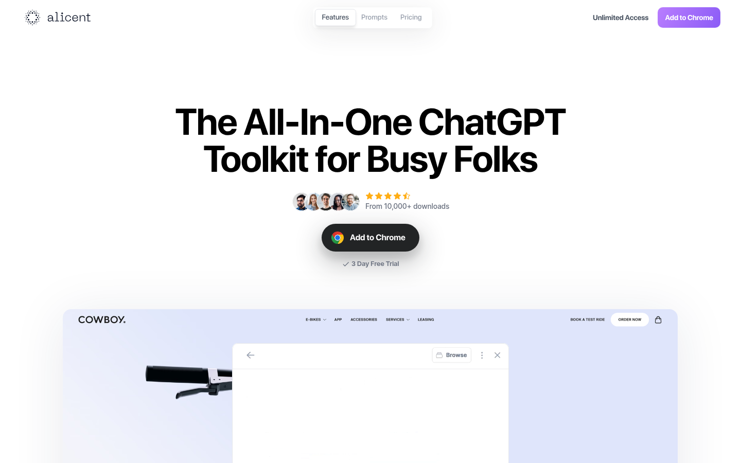 Alicent product screenshot