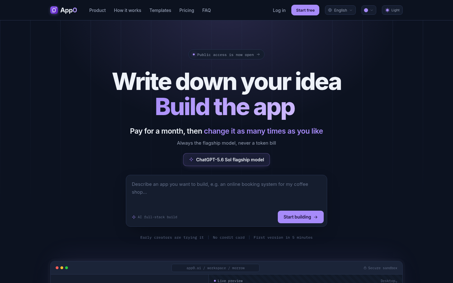 app0.ai product screenshot