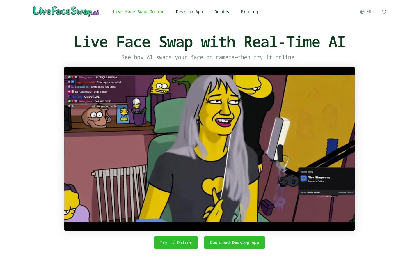 LiveFaceSwap AI product screenshot