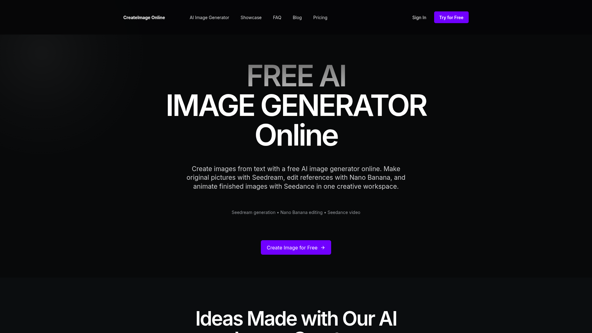 CreateImage Online product screenshot