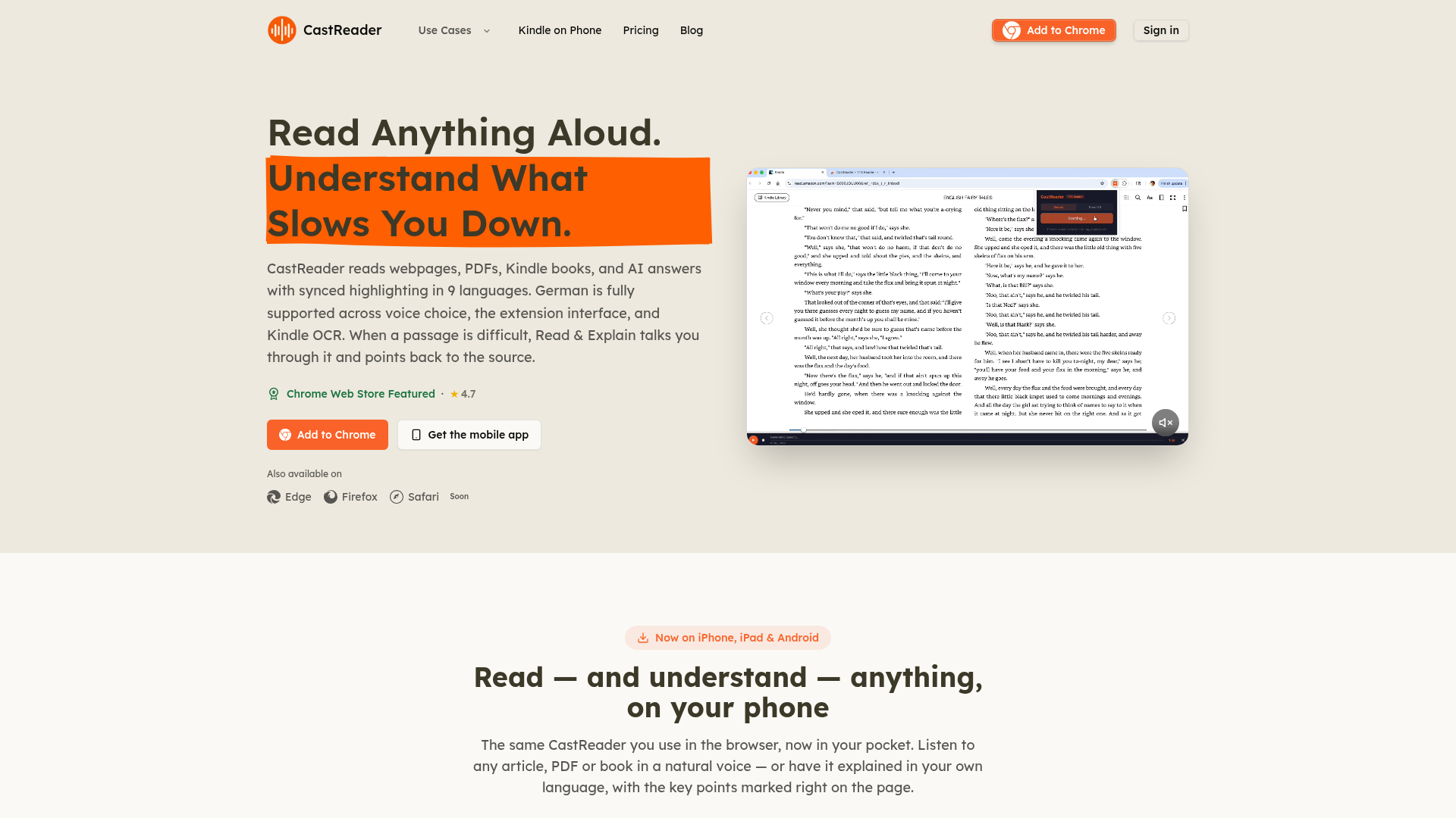 CastReader product screenshot