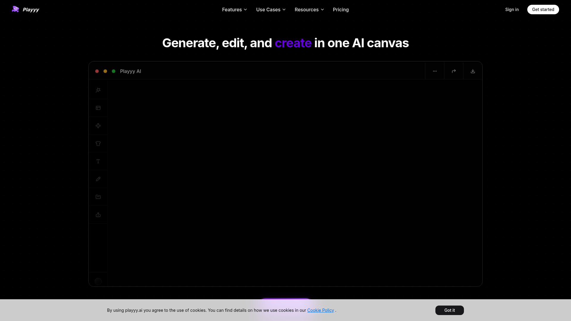 Playyy AI product screenshot