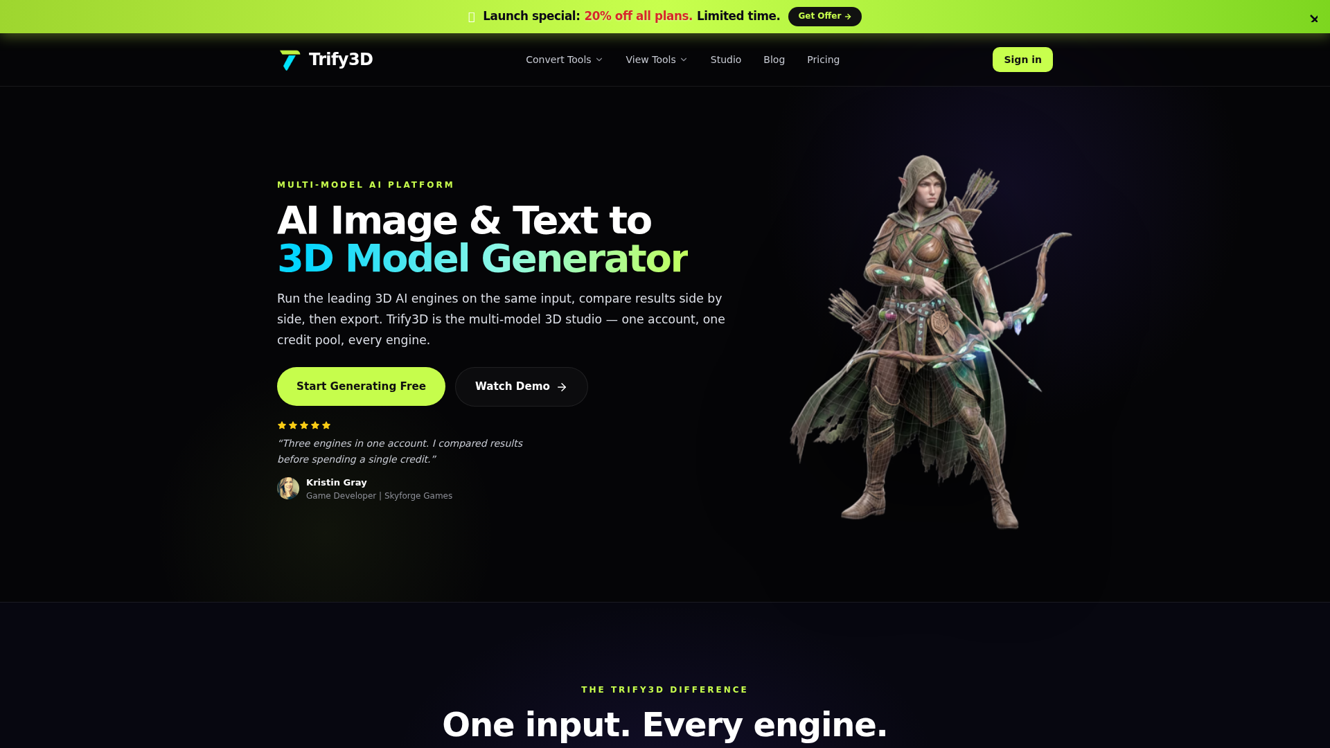Trify3D product screenshot
