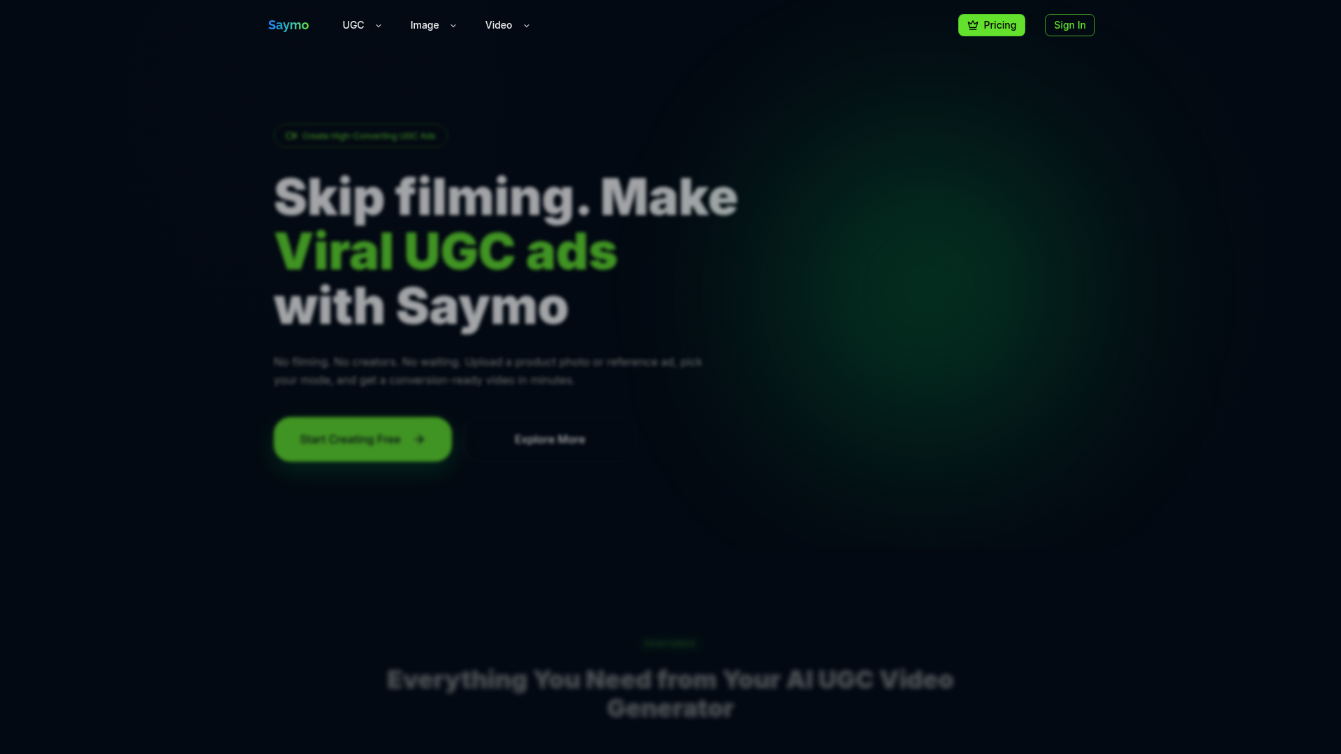 Saymo AI product screenshot
