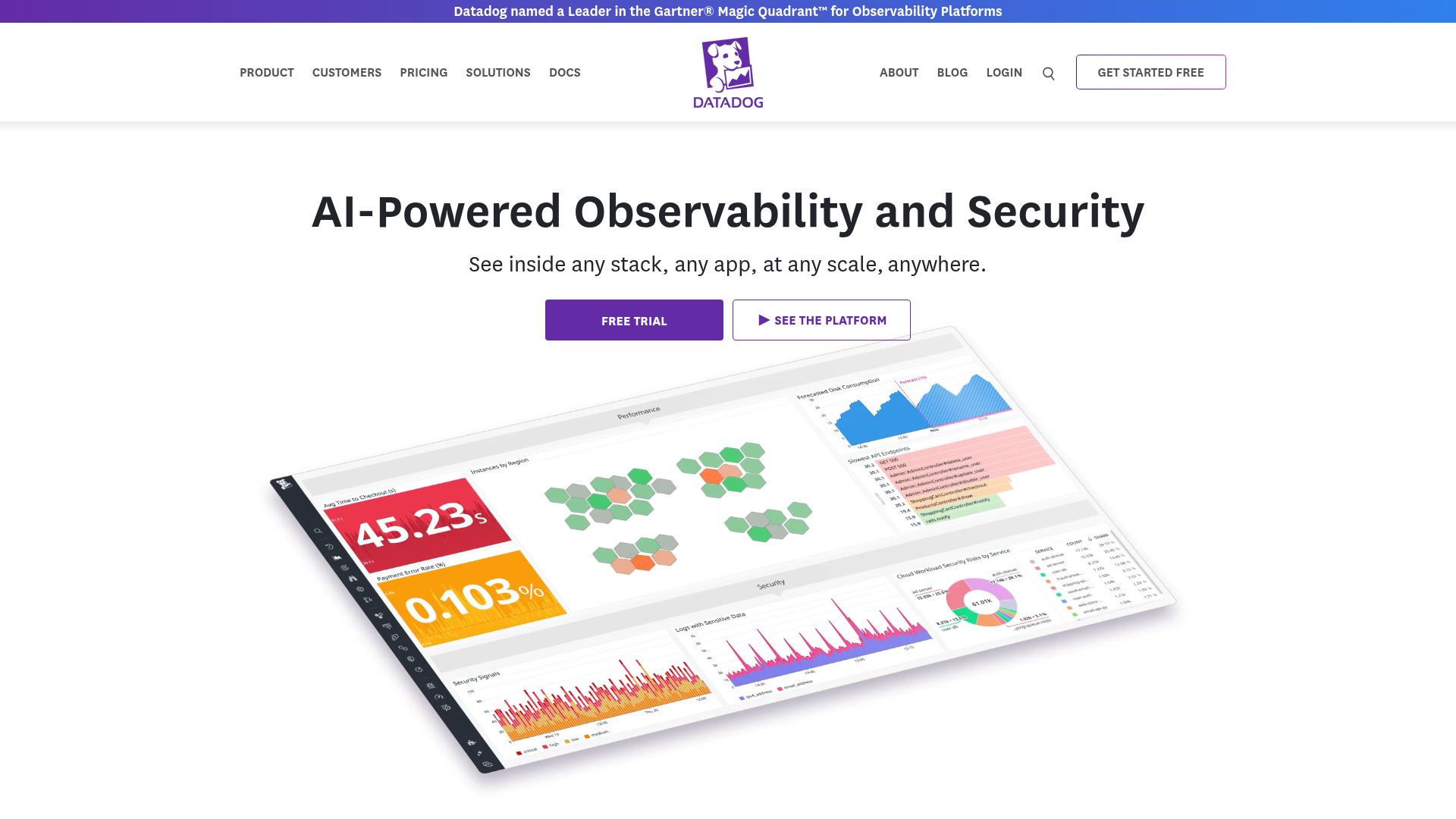 Datadog product screenshot