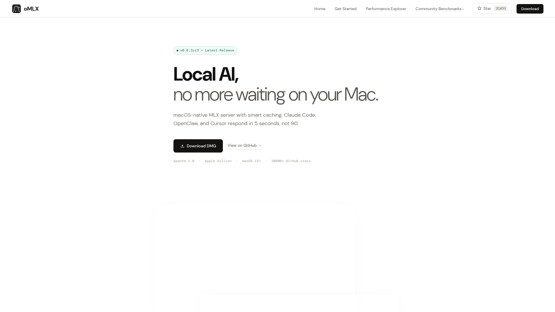 Omlx AI product screenshot
