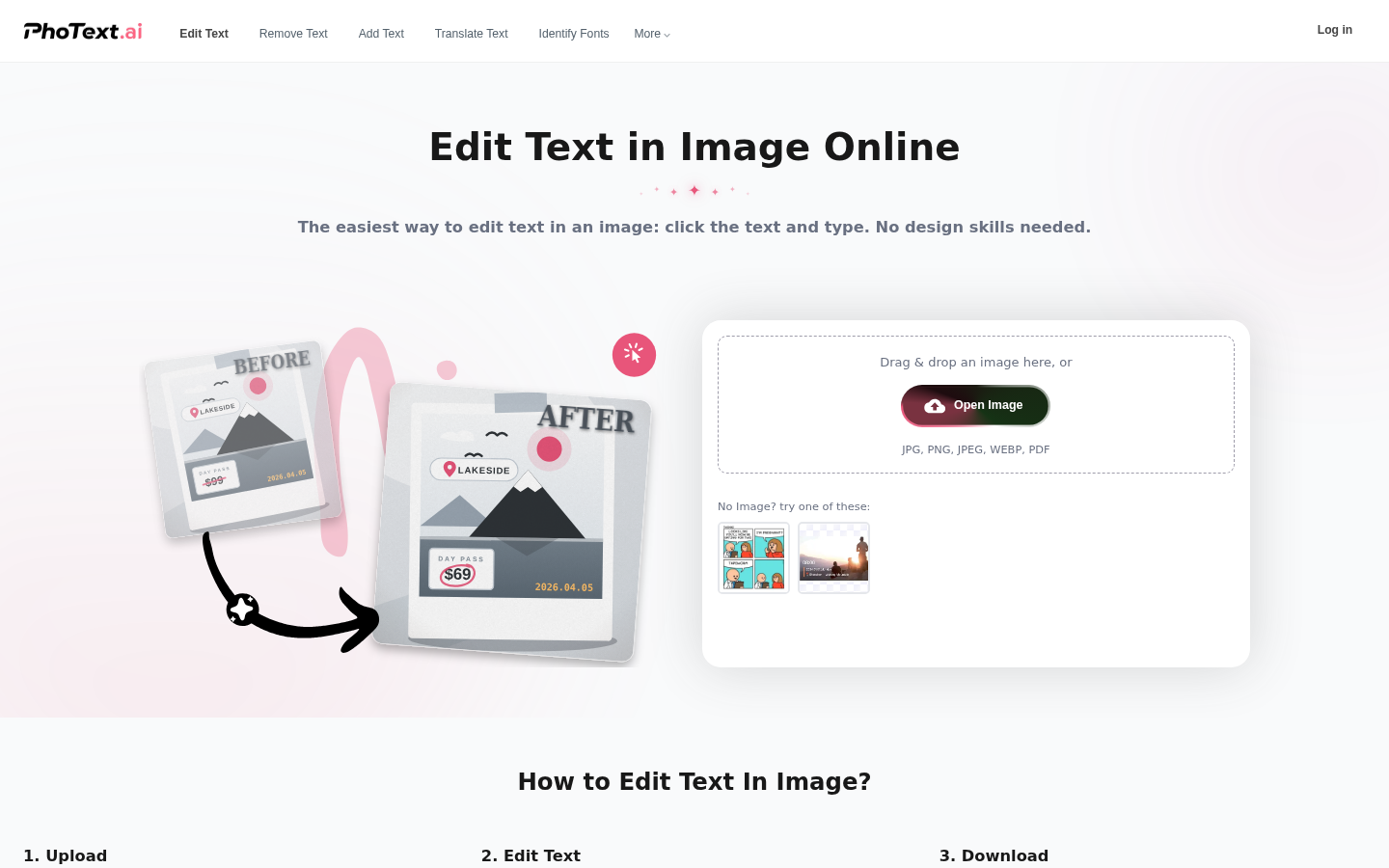 PhoText product screenshot
